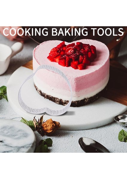 6 Adet Paslanmaz Çelik Gözenekli Tart Halkası Alt Kule Pasta Kek Kalıbı, Delikli Pişirme Ev Tart Halkası (Yurt Dışından) modelleri