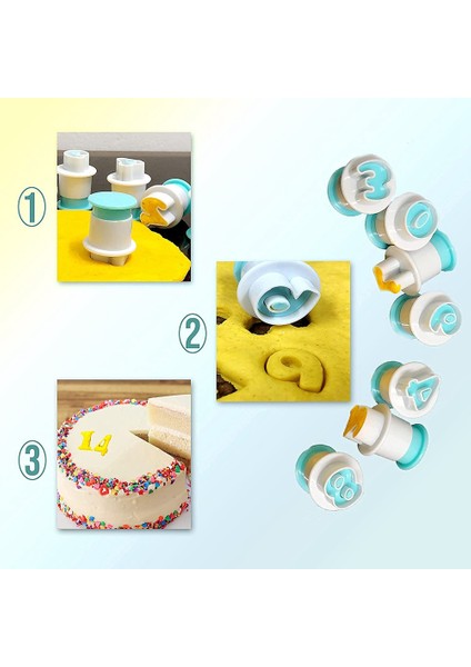 Kurabiye Kesici-Fondan Kesiciler ve Doğum Günü Partisi Pasta Süsleme Numarası Için Buzlanma Kesiciler (Yurt Dışından) fiyatları