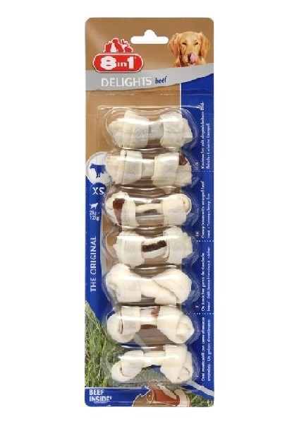 Delights Bones Biftekli Xs Köpek Ödül Kemiği 7'li