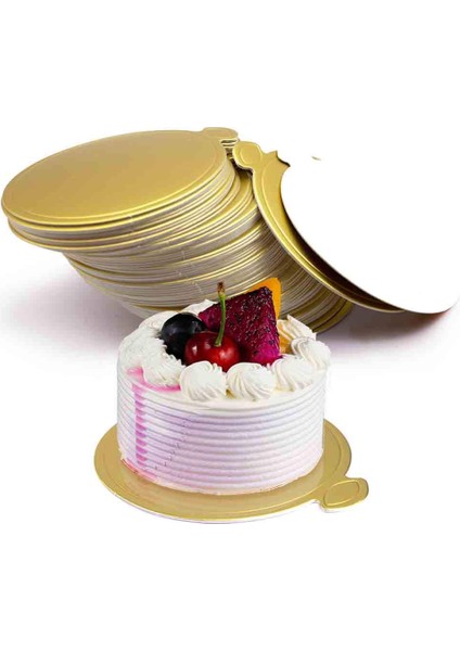 Mini Yuvarlak Altın Karton Kek Tabanı, Mousse Kek Tabağı, 100 Parça Kek Kağıt Tabak Yuvarlak Karton Taban Tatlı Tabağı (Yurt Dışından) fiyatları