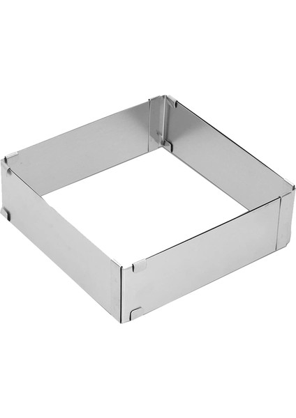 Ayarlanabilir Mus Halkası Seti Kare Paslanmaz Çelik Kek Pişirme Kalıp Doğum Günü Düğün Pastası Pişirme Aracı (Yurt Dışından)