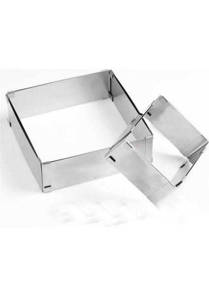 Ayarlanabilir Mus Halkası Seti Kare Paslanmaz Çelik Kek Pişirme Kalıp Doğum Günü Düğün Pastası Pişirme Aracı (Yurt Dışından) indirimleri