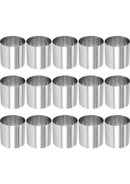 15 Adet Paslanmaz Çelik Mousse Yüzükler Yuvarlak Bisküvi Kesici Kek Kalıbı Mutfak Pişirme Pasta Aracı Tart, Fondan, Vb (Yurt Dışından) modelleri