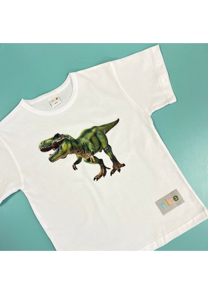 Nicekids %100 Premium Organik Sertifikalı Suprem Oversize Çocuk Tshirt-Trex