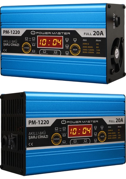 PM-1220 12 Volt Max 20 Amper LCD Ekranlı Akü Şarj Cihazı fiyatları