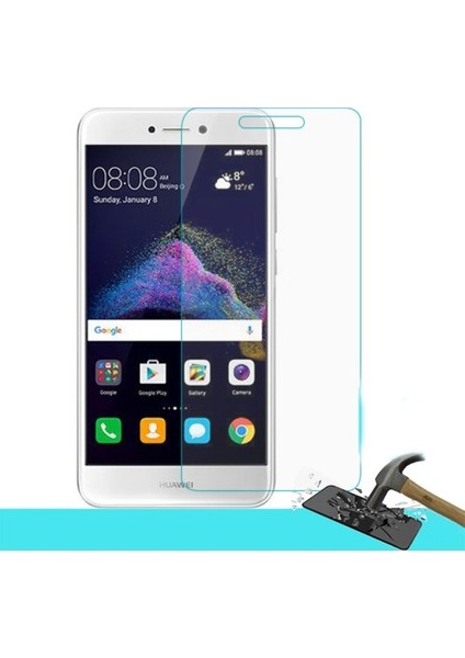 Huawei P9 Lite 2017 Uyumlu Ekran Koruyucu Kırılmaz Cam Darbelere Dayanıklı, Tamperli 4K Kalite, Çizilmez ve Parmak Izi Yapmayan Special Kırılmaz Cam
