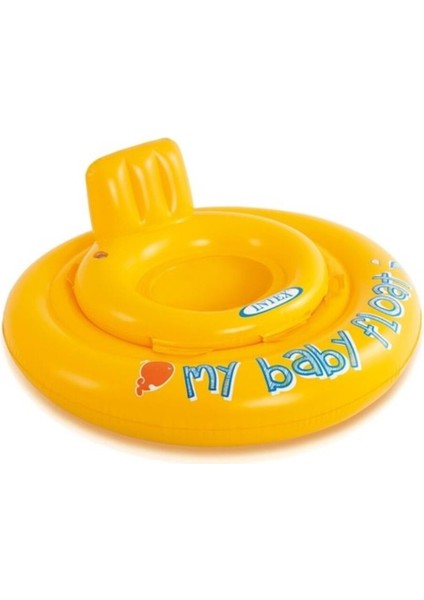 Intex Bebek Flatörü Sarı Şişme Bebek Simidi Ayak Delikli Koltuk 70 cm 11 kg Wet Set Collection 56585