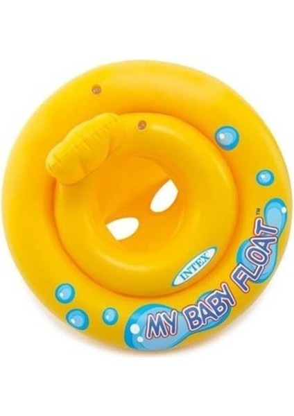 Intex Bebek Flatörü Sarı Şişme Bebek Simidi Ayak Delikli Koltuk 70 cm 11 kg Wet Set Collection 56585