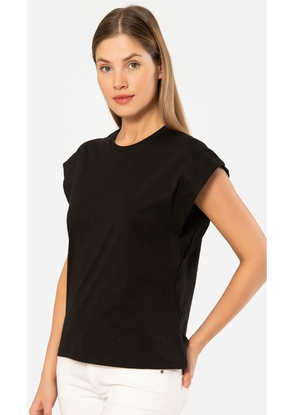 Kadın Vatka Görünümlü T-Shirt 3401/SIYAH fırsatları