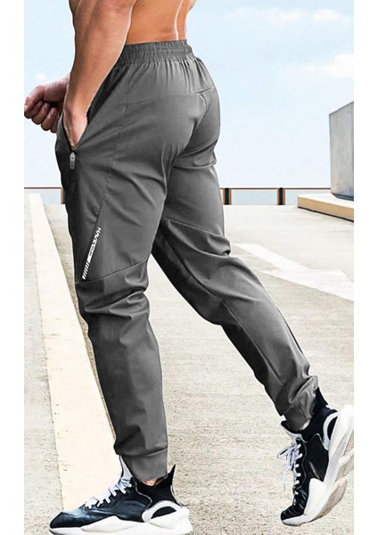 Erkek Run Ultra Hafif Egzersiz Aktif Joggers Spor Dar Paça Eşofman Altı