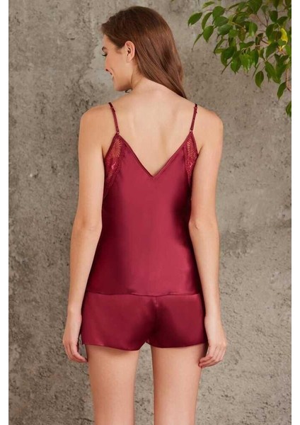 Saten Bordo Dörtlü Gelin Çeyiz Seti 7085 fırsatları