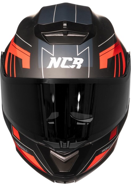 Stars Çene Açılır Kask Siyah Vizörlü Kırmızı