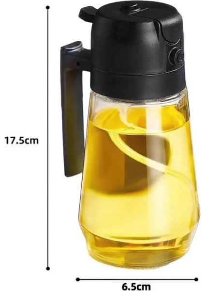 Çift Kullanımlı 2 Fonksiyonlu Cam Yağdanlık ve Püskürtmeli Sprey Yağdanlık