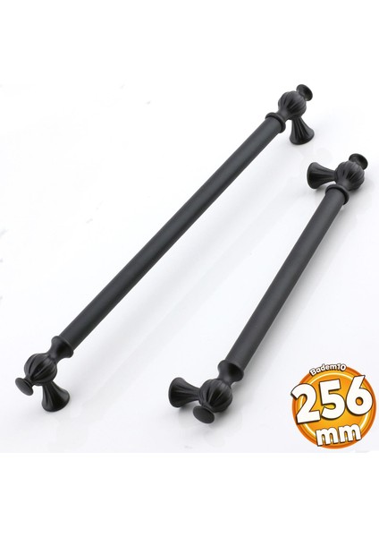 Çınar 256 mm Siyah Mobilya Çekmece Mutfak Metal Dolabı Kulp Dolap Kapak Kulpu Kulpları Kulbu 256 mm