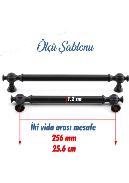 Çınar 256 mm Siyah Mobilya Çekmece Mutfak Metal Dolabı Kulp Dolap Kapak Kulpu Kulpları Kulbu 256 mm fiyatları