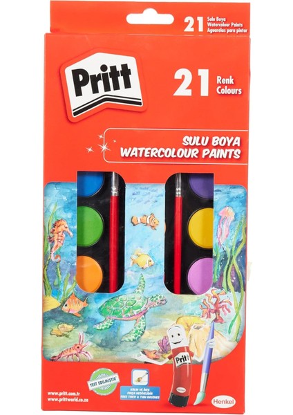 Pritt Sulu Boya Büyük Tablet 21 Renk