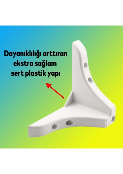 20'li Set Rose Berjer Mobilya Koltuk Kanepe Tv Ünitesi Yükseltme Destek Ayağı 9.5 cm Beyaz Ayakları