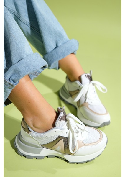 Calm Beyaz Platin Kadın Spor Ayakkabı fiyatları