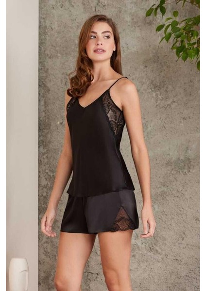 Saten Siyah Dörtlü Gelin Çeyiz Seti 7085 fiyatları