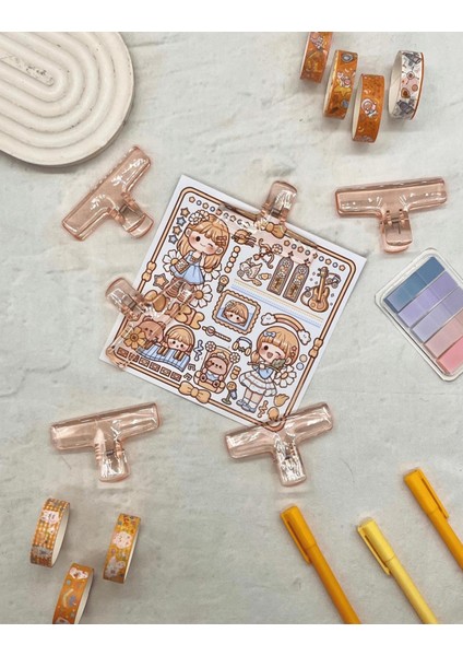 Şeffaf Turuncu Renk Çok Fonksiyonlu Fotoğraf Klipsi/Fotoğraf Mandalı /Ataş / Kitap Ayracı fırsatları