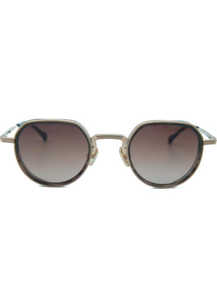Kılıan Rame C3 46 Unisex Yuvarlak Gold Metal Güneş Gözlüğü