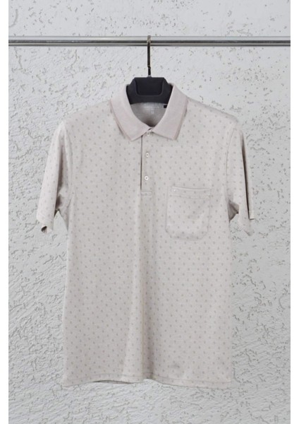 Erkek Bej Polo Yaka T-Shirt 145