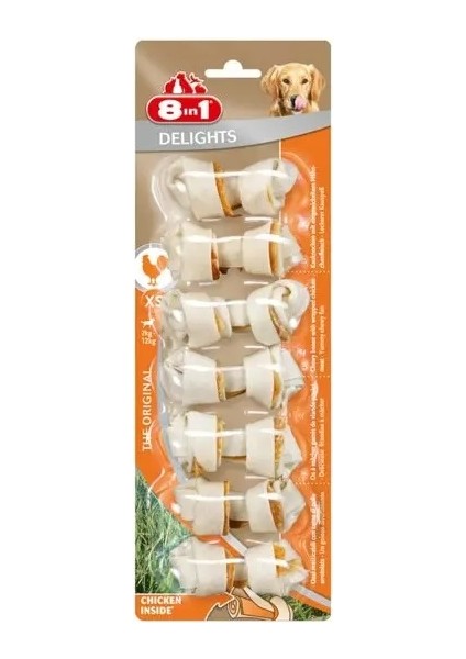 Delights Bones Tavuklu Xs Köpek Ödül Kemiği 7'li