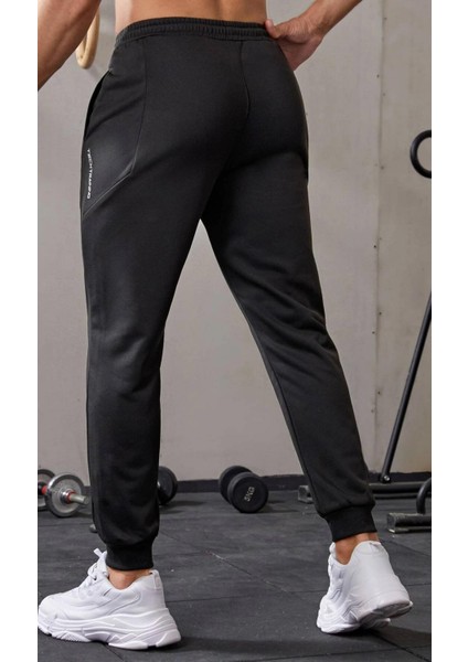 Erkek Dar Paça Running Hafif Koşucu Fitness Gym Athletic Dalgıç Kumaş Spor Eşofman Altı