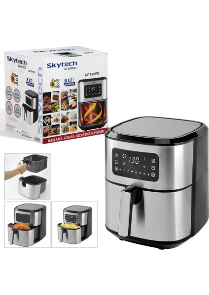ST-AF800 Airfryer Kızartma Makinesi 8 Litre 1700 Watt