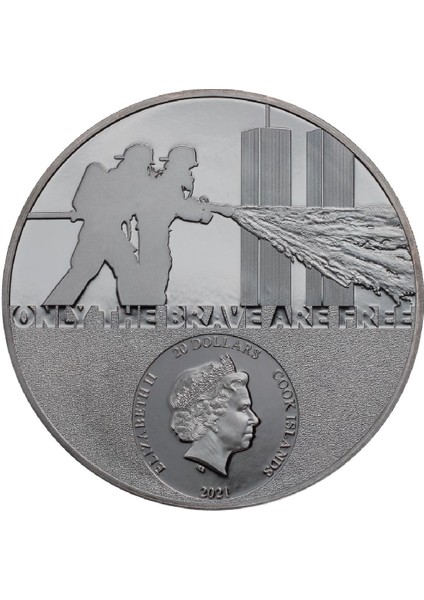 Real Heroes  Firefighter 2021 3 Ons 93.30 Gram Gümüş Sikke Coin (999)