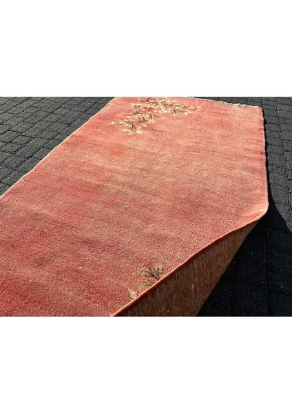 Dekoratif Eskitme Halı 100X190 Turuncu %100 Yün Isparta Halısı modelleri