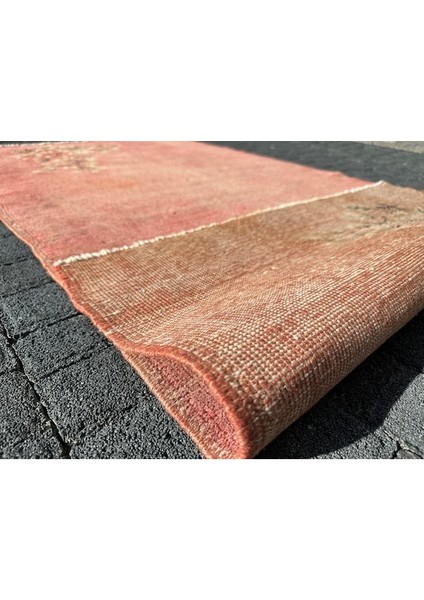 Dekoratif Eskitme Halı 100X190 Turuncu %100 Yün Isparta Halısı fırsatları