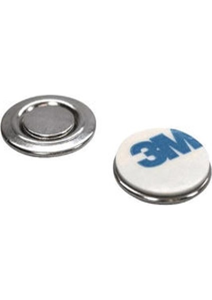 3m Yapışkanlı Rozet Mıknatısı Yuvarlak Yaka Kartı Mıknatısı Isimlik Mıknatısı - 17 mm Çap