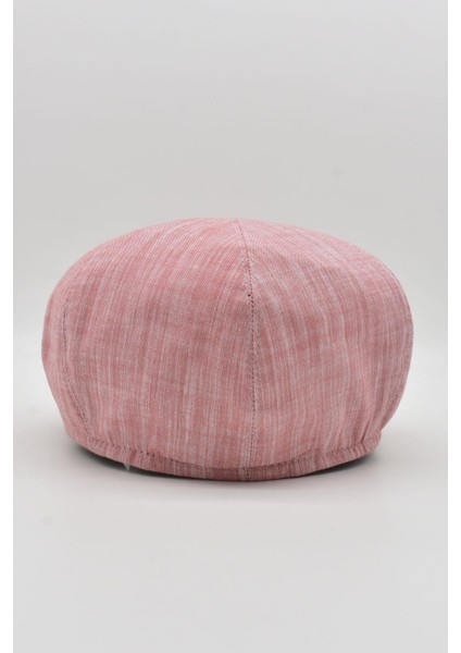 Erkek Ingiliz Groovy Şapka Premium Keten Pembe Kasket indirimleri