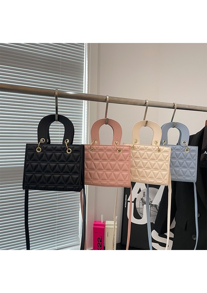 Moda Rahat Çanta Ekose Küçük Çanta Kadın Çantası 2023 Popüler Yeni Stil Modaya Uygun Basit Yabancı Stil Tek Omuz Crossbody Çanta (Yurt Dışından)