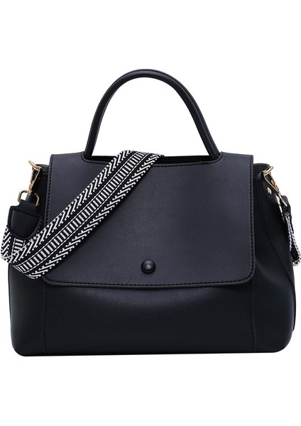 Batı Tarzı Basit Çanta Kadın Ilkbahar ve Yaz Büyük Kapasiteli Omuz Crossbody Çanta 2024 Yeni Kore Versiyonu Moda Retro Çanta (Yurt Dışından)