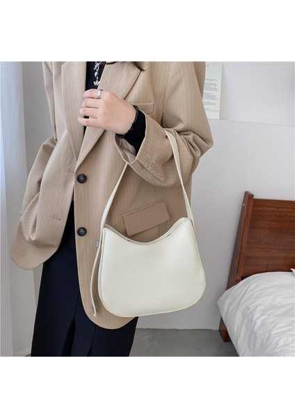 2024 Bahar Yeni Trendy Moda Tek Omuz Koltuk Altı Çanta Dokulu Çanta Kadın Tek Omuz Crossbody Dokulu Kova Çanta (Yurt Dışından) modelleri