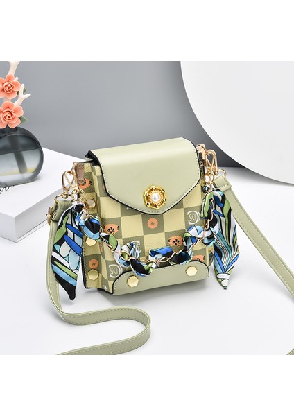 Ilkbahar ve Yaz Popüler Yabancı Stil Kız Cep Telefonu Çantası Kadınlar Için 2024 Yeni Dokulu Crossbody Çanta Niş Ekose Küçük Çanta (Yurt Dışından) fırsatları