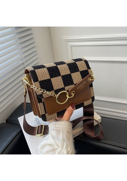 Kadınlar Için Moda Stil Küçük Çanta 2024 Sonbahar ve Kış Yeni Moda Çok Yönlü Crossbody Çanta Moda Omuz Çantası (Yurt Dışından)