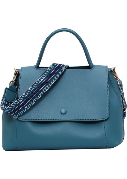Batı Tarzı Basit Çanta Kadın Ilkbahar ve Yaz Büyük Kapasiteli Omuz Crossbody Çanta 2024 Yeni Kore Versiyonu Moda Retro Çanta (Yurt Dışından)