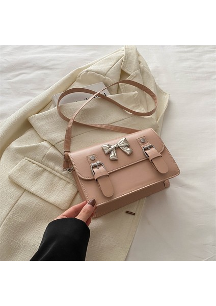 Kadınlar Için Kontrast Renk Koltuk Altı Çantası 2024 Yeni Kore Tarzı Moda Crossbody Cambridge Çantası Sevimli Batı Tarzı Yay Omuz Çantası (Yurt Dışından)