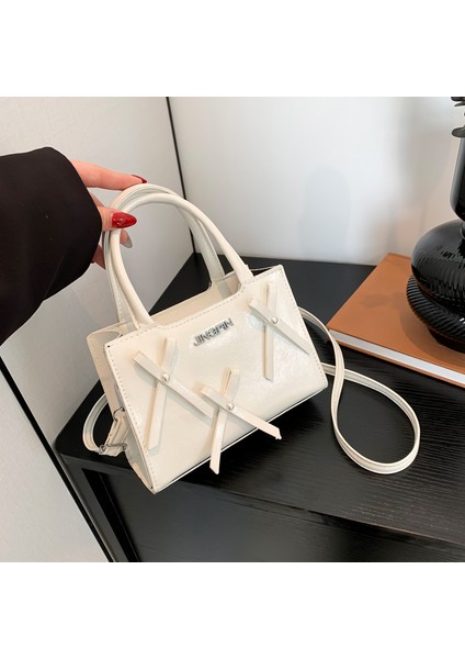 Kadınlar Için Dokulu Yay Çanta 2024 Yaz Yeni Stil Kadın Omuz Crossbody Çanta, Moda Kontrast Renkli Küçük Kare Çanta (Yurt Dışından) modelleri