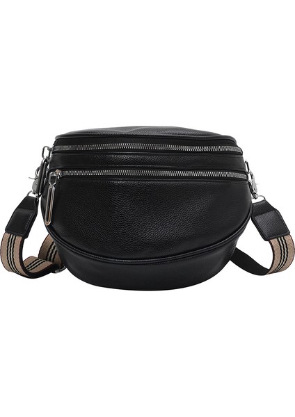 2024 Yeni Geniş Omuz Askılı Bel Çantası, Modaya Uygun ve Popüler Yabancı Stil Tek Omuz Kadın Çantası, Çapraz Çanta, Çok Yönlü Ins Atmosferik Göğüs Çantası (Yurt Dışından) indirimleri