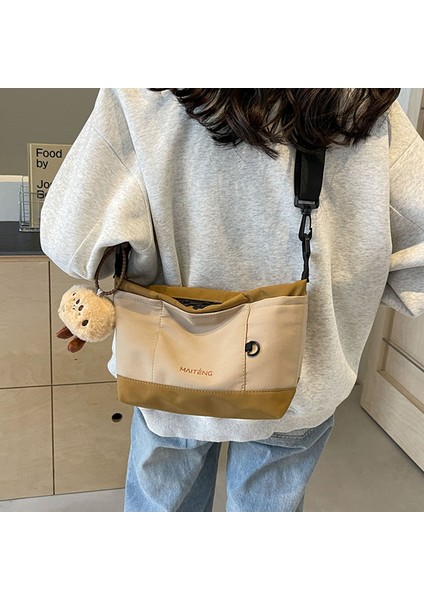 Hafif Çanta Kadın Yeni 2024 Naylon Kumaş Crossbody Küçük Çanta Ilkbahar ve Yaz Çok Yönlü Yabancı Stil Rahat Mektup Çantası (Yurt Dışından) indirimleri