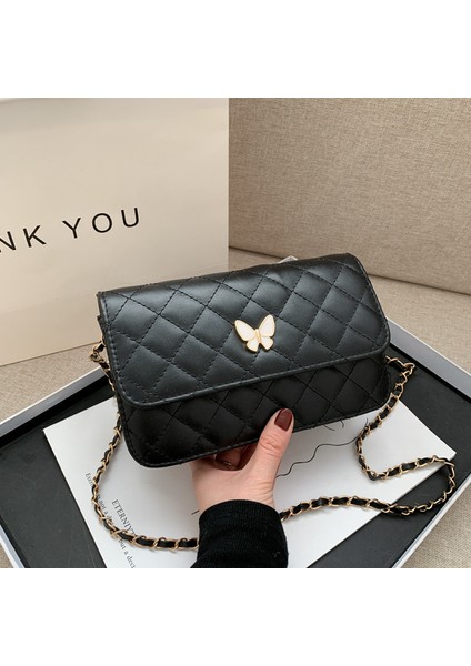 Kadınlar Için Çanta 2024 Sonbahar ve Kış Yeni Stil Kelebek Zincir Çanta Kore Tarzı Moda Eşkenar Dörtgen Tek Omuz Crossbody Çanta Küçük Kare Çanta (Yurt Dışından) fiyatları