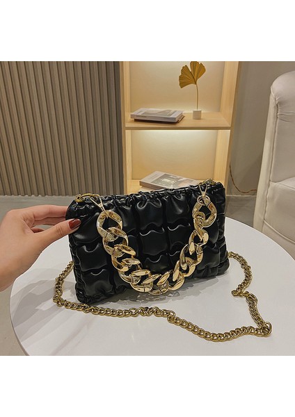 Sınır Ötesi Pilili Ekose Zincir Küçük Kare Çanta 2024 Bahar Yeni Ins Tarzı Retro Crossbody Omuz Çantası Kadınlar Için Moda (Yurt Dışından) modelleri