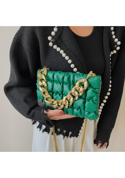 Sınır Ötesi Pilili Ekose Zincir Küçük Kare Çanta 2024 Bahar Yeni Ins Tarzı Retro Crossbody Omuz Çantası Kadınlar Için Moda (Yurt Dışından) fırsatları