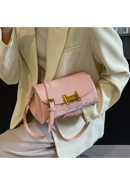 Kadınlar Için Üst Düzey Niş Çok Yönlü Deri Kadife Çanta 2024 Moda Banliyö Omuz Çantası Bahar Yeni Stil Crossbody Çanta (Yurt Dışından) modelleri