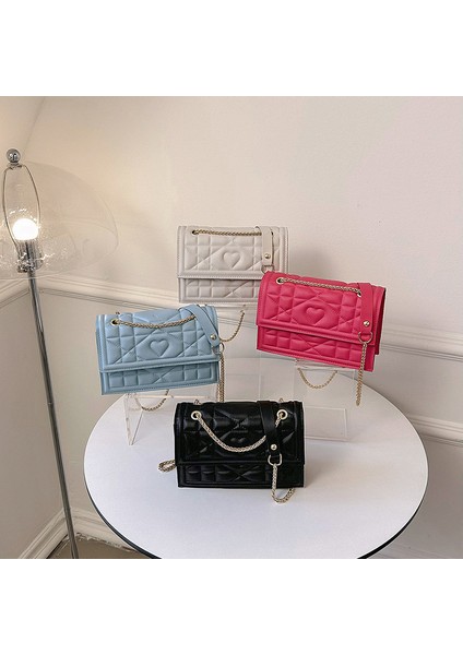 Moda Basit Omuz Çantası Kadın Çantası 2024 Bahar Yeni Rahat Işe Gidip Geliş Crossbody Çanta Zinciri Batı Tarzı Küçük Kare Çanta (Yurt Dışından) indirimleri