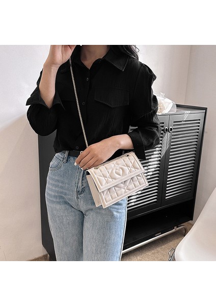 Moda Basit Omuz Çantası Kadın Çantası 2024 Bahar Yeni Rahat Işe Gidip Geliş Crossbody Çanta Zinciri Batı Tarzı Küçük Kare Çanta (Yurt Dışından) fiyatları